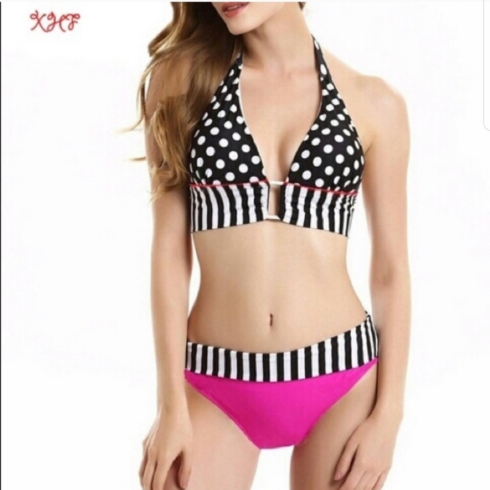 Pink & Polka Dot Bikini